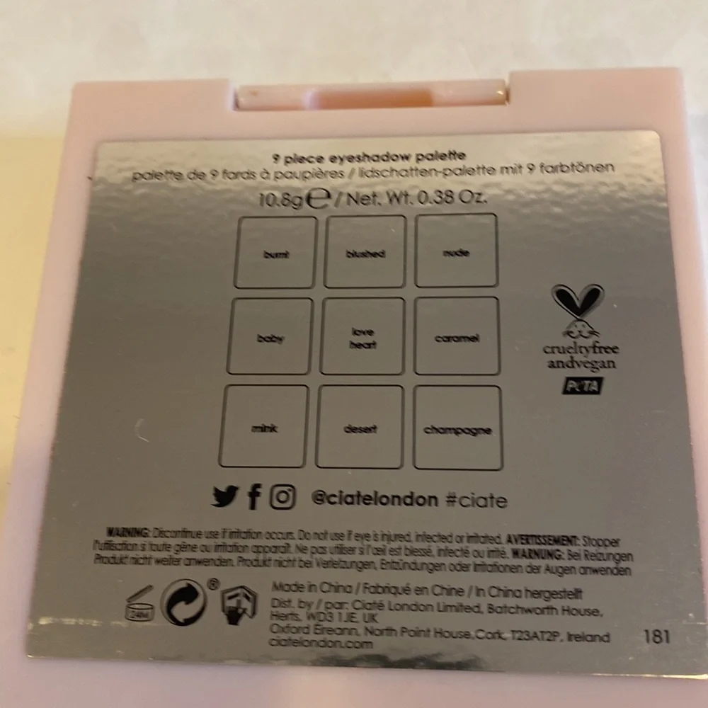 CIATE LONDON Trend Palette 9-Pan Eyeshadow Palette $24 NIB